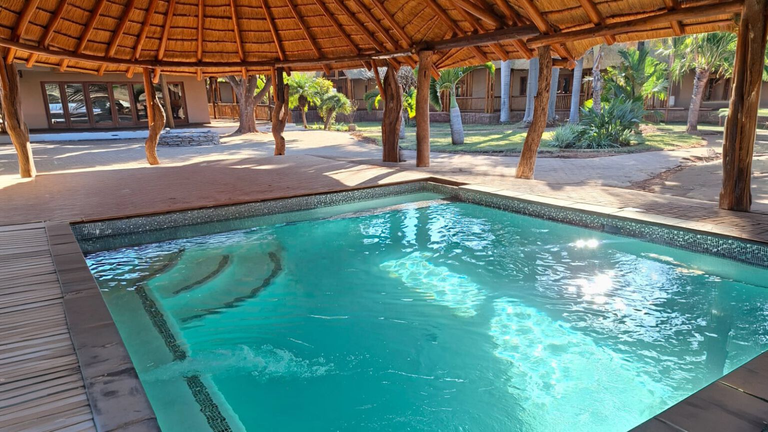Piscine couverte chauffée du lodge Blue Safari